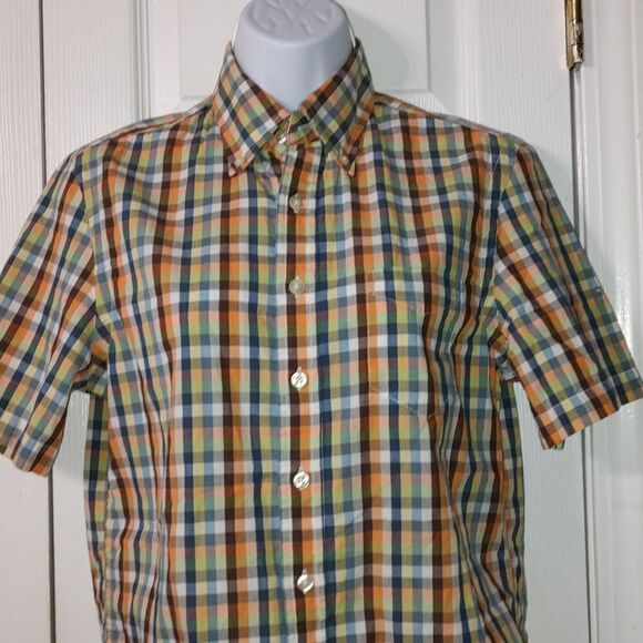 GAP factory classic fit multicolor button down  plaid  shirt   Sz XS - Picture 3 of 5